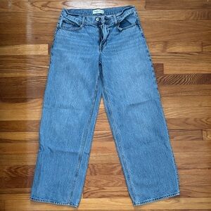 Abercrombie & Fitch Light Blue Low-Rise Ultra Loose Jeans